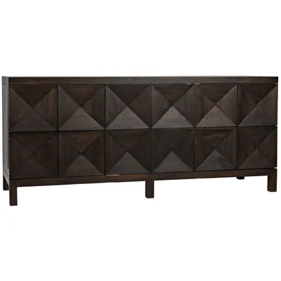 Quadrant 76'' Wide Walnut Solid Wood Sideboard