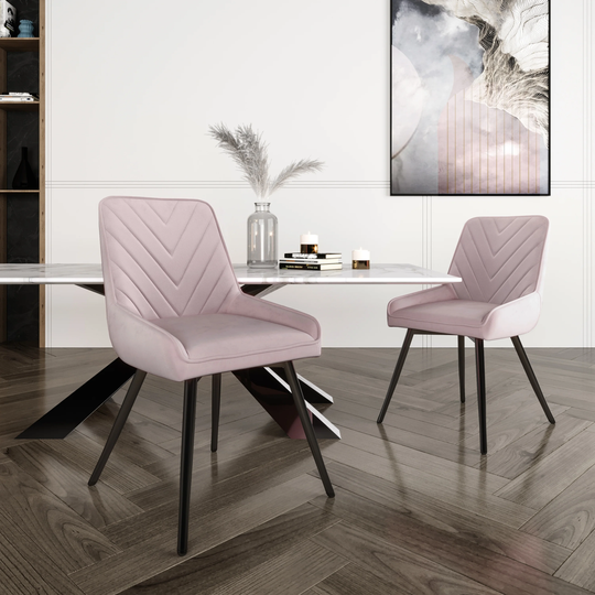 Modern Contemporary Velvet Accent Chairs - Set of 2