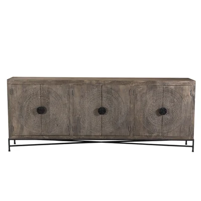 Senduk 95'' Wide Mango Solid Wood Sideboard