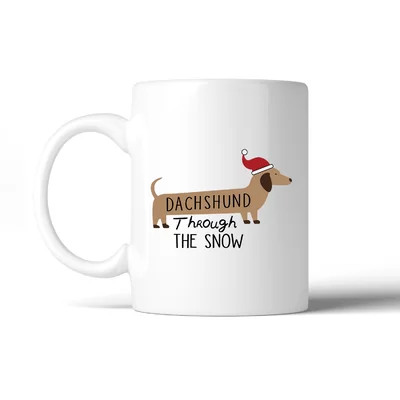 Mcculley Dachshund Through the Snow Coffee Mug