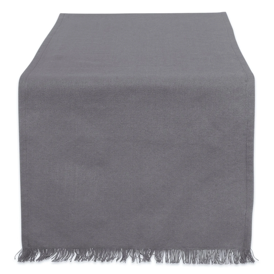DII Fringed Solid Table Runner (0.25 inches high x 14 inches wide x 72 inches deep)