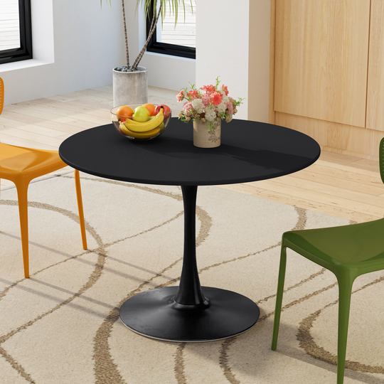 Round Dining Table, Modern Dining Table Pedestal Dining Table for Small Space End Table Leisure Coffee Table, 42.12"/31.5''