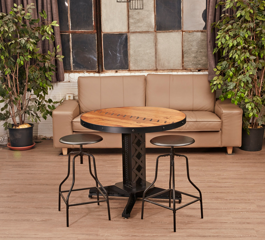 30" Round Railroad & Industrial Cafe Table