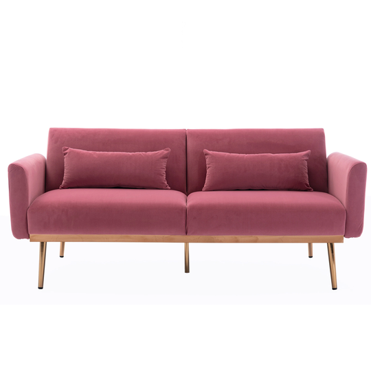 Velvet Sofa Living Room Accent Sofa Loveseat Sofa with Metal Feet