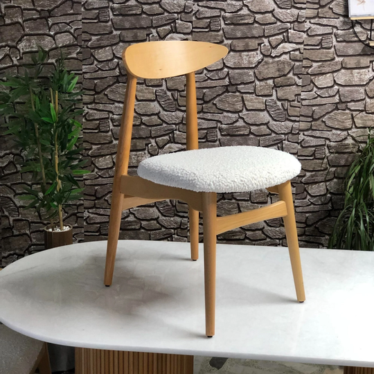 Natural Beech Wood Chair For Home - Made Of Solid Stylish Handmade Furniture Custom
