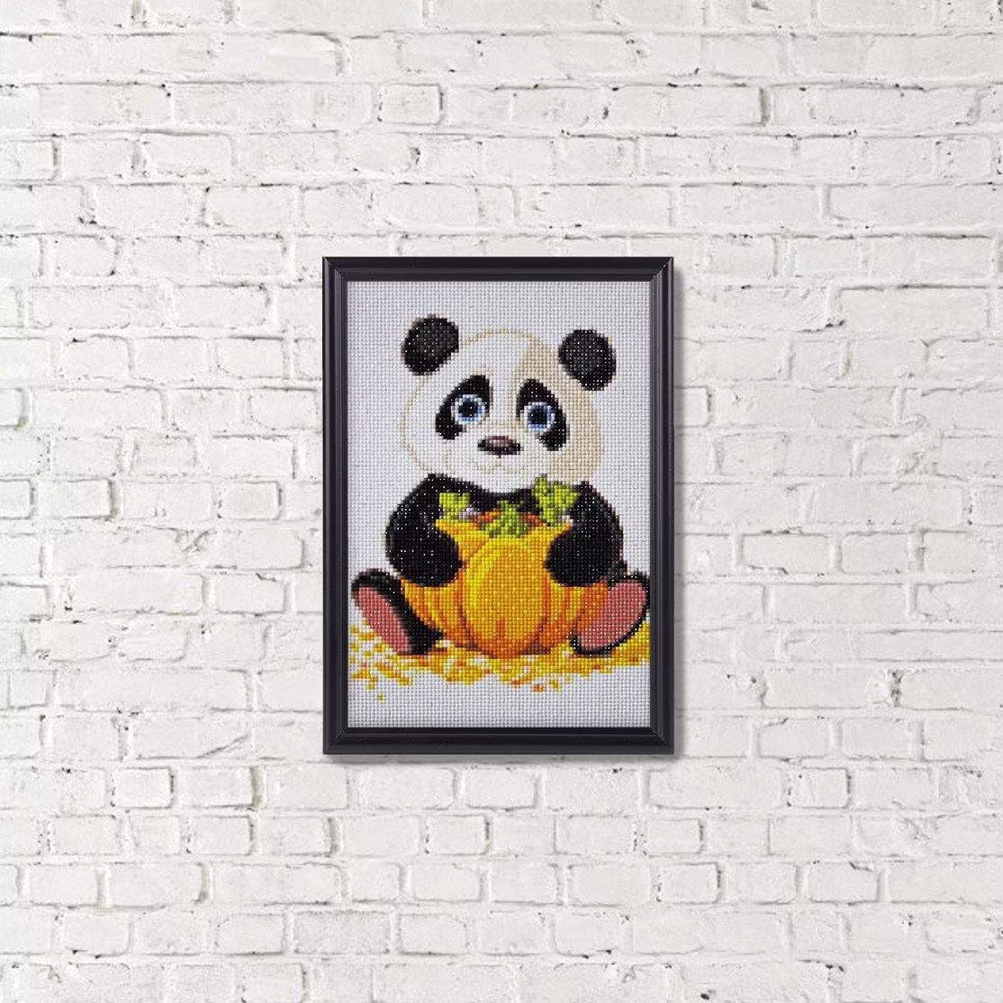 Panda Diamond Painting Set By Wizardi. Wd318 Rooster Art Kit. Large Kit