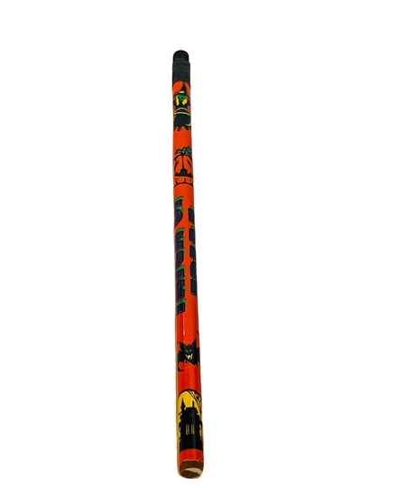 Vintage Pencil School Advertising Writing Instrument Wood New Old Stock Unused Memorabilia Collectible Vtg Halloween Trick Treat Witch Cat