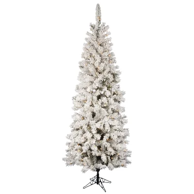 6.5' White Pine Artificial Chritmas Tree with 300 Incandescent with Stand