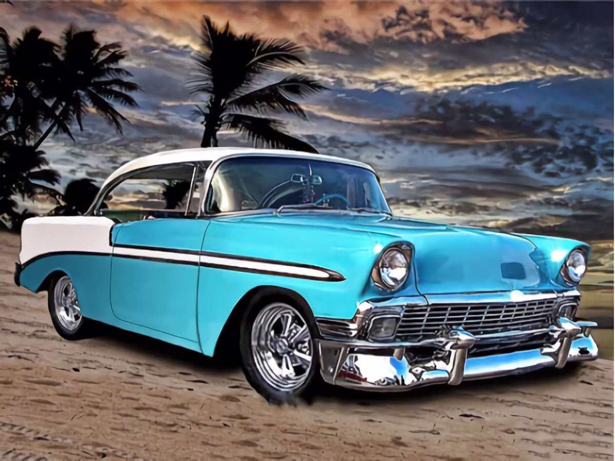 1956 Chevy Classic Car Diy 5D Diamond Painting Kit Full Square & Round Drill