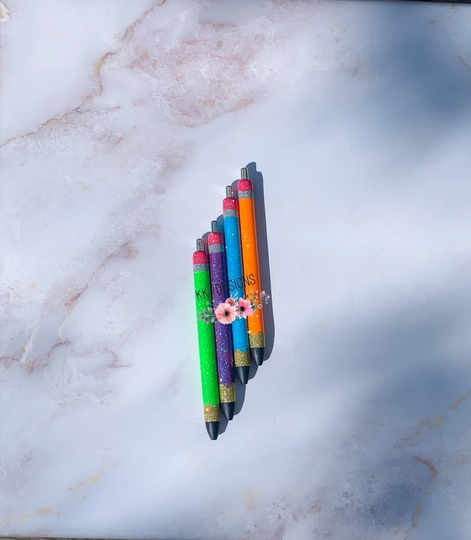 Multicolor Teacher Glitter Pen, Custom Pencil Pen