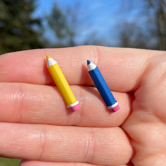 Pencil Stud Earrings | Novelty Unique Cute Teacher