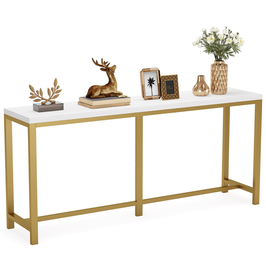 70.9 inch Narrow Long Sofa Table Behind Couch, Rustic Console Table Entryway Table