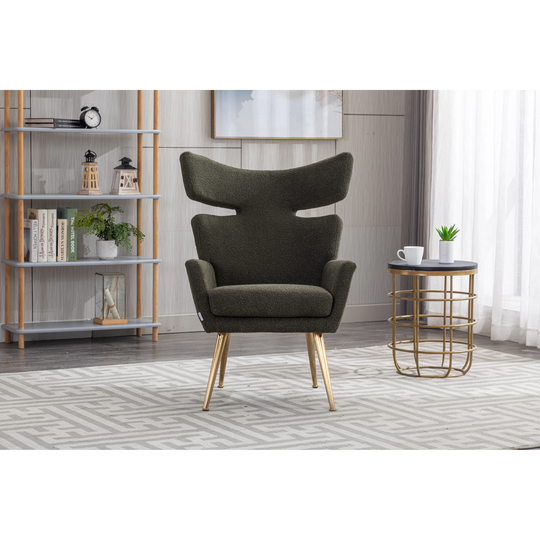 Fish Tail Accent Chair Leisure Single Chair, Emerald