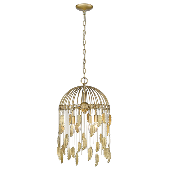 Aleta 4 Light Pendant - Vintage Fired Gold
