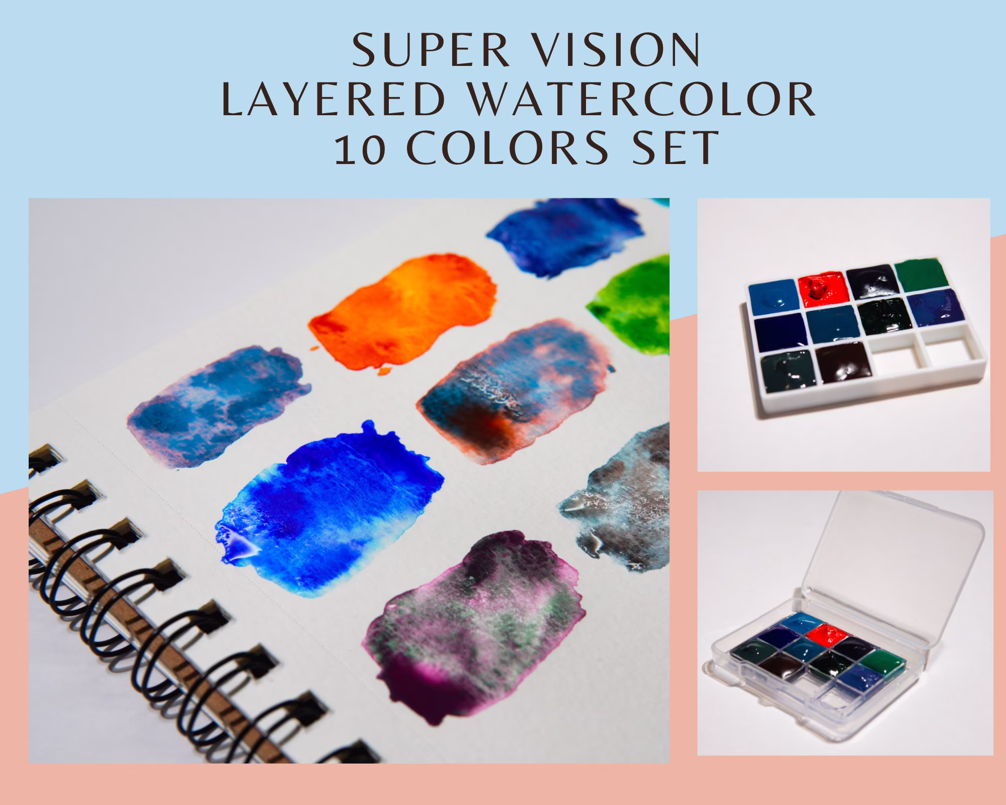 Super Vision Layered Granulating Colors Sample Set Of 10 | Separating Mineral