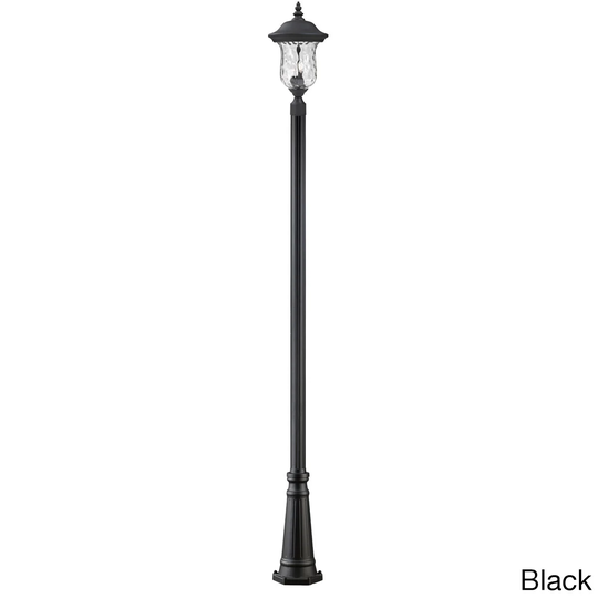 Avery Home Lighting Armstrong 2-light Clear Waterglass Shade Outdoor Post Light