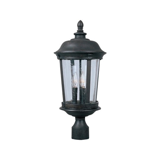 Maxim Bronze Aluminum Shade Dover DC 3-light Outdoor Pole/ Post Mount Light