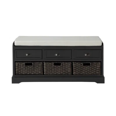 Rubin Upholstered Drawer Storage Bench