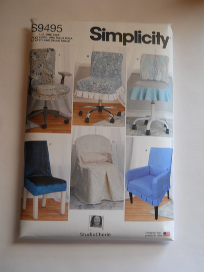 2022 Chair Slipcover Patterns Simplicity S9495 Sewing Pattern For Covers Rolling Office Chair, Dinning Room Arm