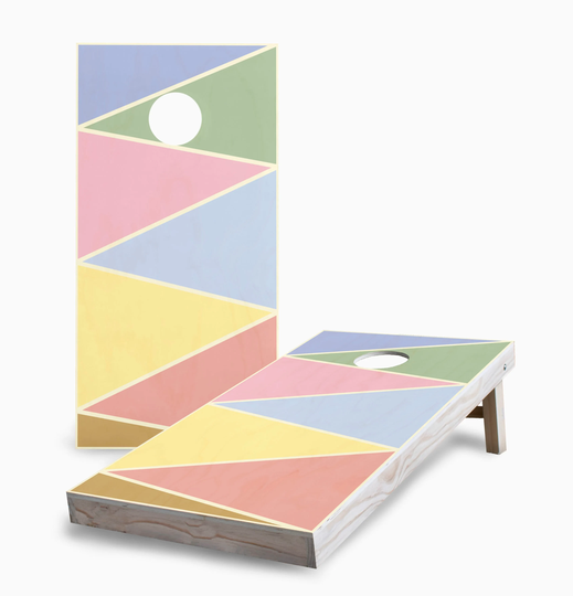 Color Triangles Cornhole Boards, Complete Outdoor Game Set With 2 8 Bags & Optional Accessories, The Perfect Gift