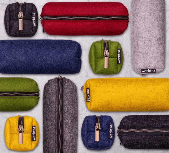 Pencil Case, Pouch For Pens + Eraser Felt | Charger & Cable Storage Gift Girlfriend