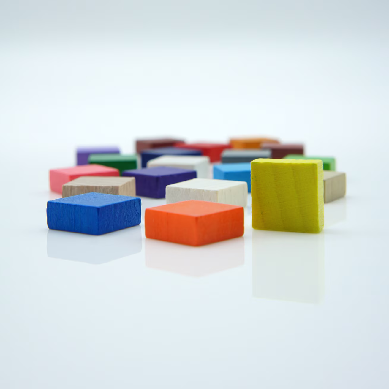 Wooden 12x5mm Square [24 Colors Options] Replacement Token To Board Games/Pnp