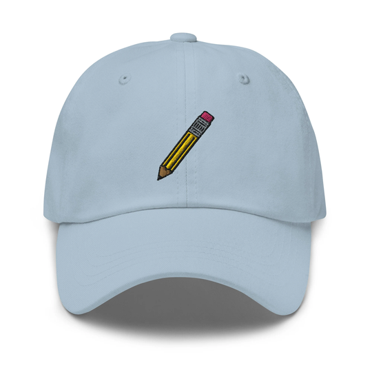 Pencil Dad Hat, Embroidered Unisex Handmade Cap, Adjustable Baseball Cap Gift - Multiple Colors
