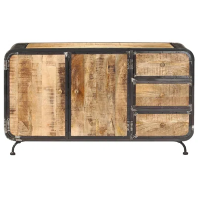 Atherton 55.12" Wide 3 Drawer Mango Wood Sideboard