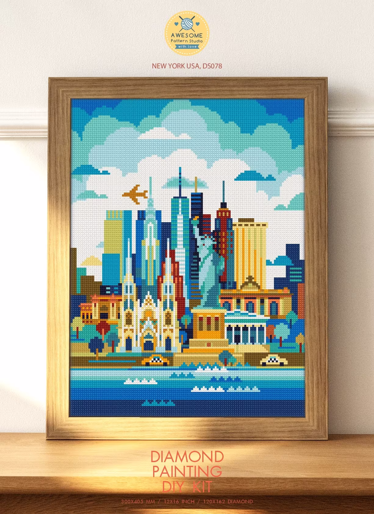 New York USA Ds078, Diamond Painting Diy Kit | Full City