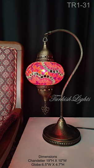 Turkish Table Lamp Morocco Red Color 5 To Choose