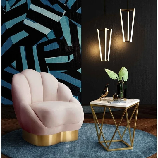 Bloom Blush Velvet Chair