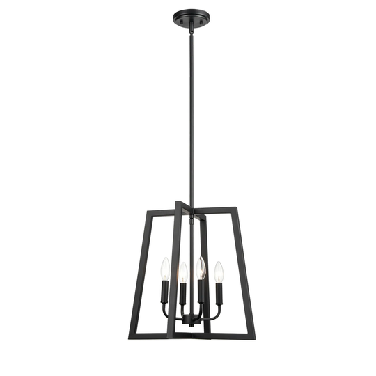 Millennium Lighting 4 Light Pendant in Matte Black