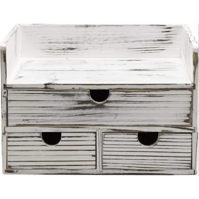 Lusvin Wooden Desk Organizer