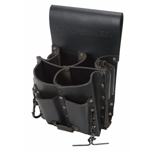 Tool Pouch: 8 Pockets, Heavy-Duty Tape Measure/Tape Chain, Belt Slot, For 3 in Max Belt Wd - 1 Each