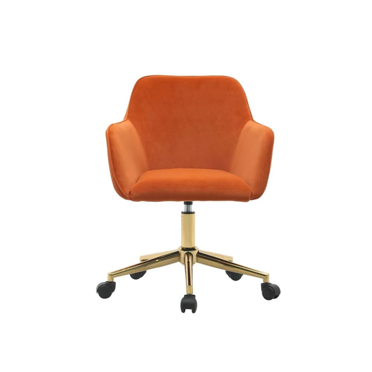 Orange Modern Adjustable Height 360 revolving Home Office Chair - Length24.80"×Width22.80"×Height33.90"