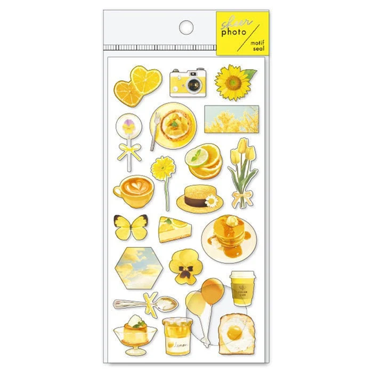 Mind Wave Sheer Photo Motif Sticker - Yellow