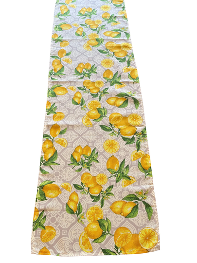 Lemon Table Runner 40x135cm Made in Italy Blue Sorrento Amalfi Coast
