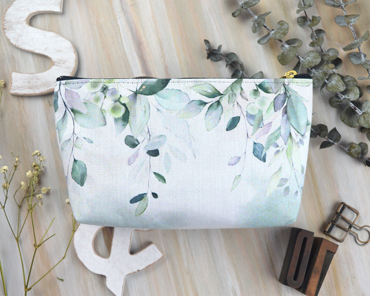 Botanical Pencil Case - Accessory Pouch, Stationary Gift, Zippered Bag, Pen Holder, Art Supply Storage