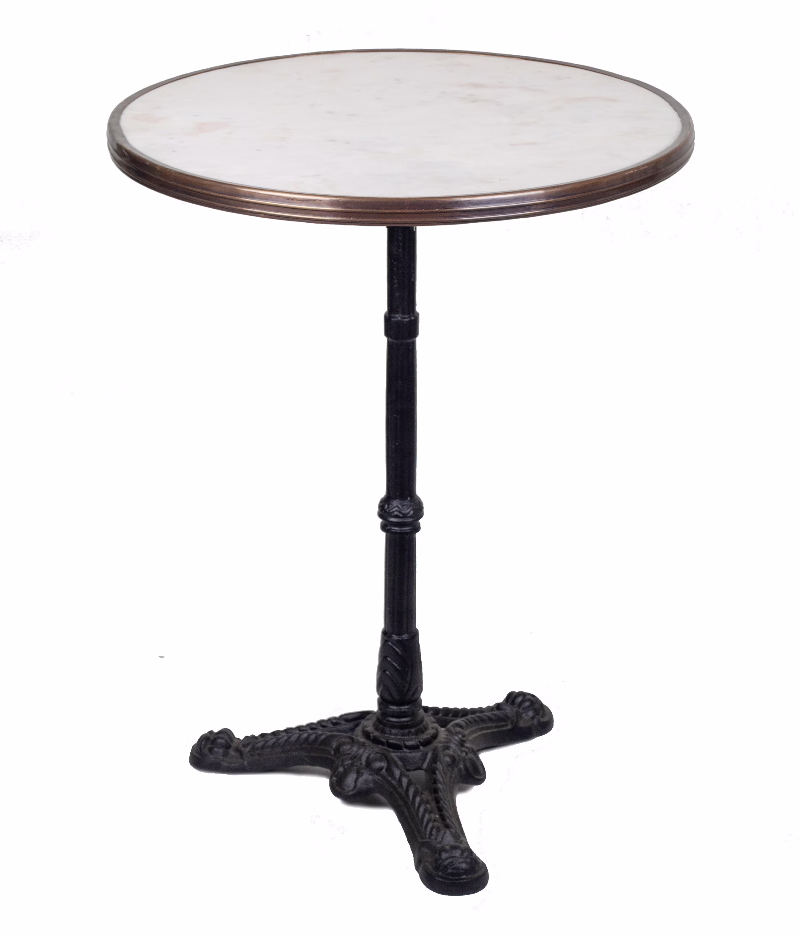 24" French White Marble Bistro Table