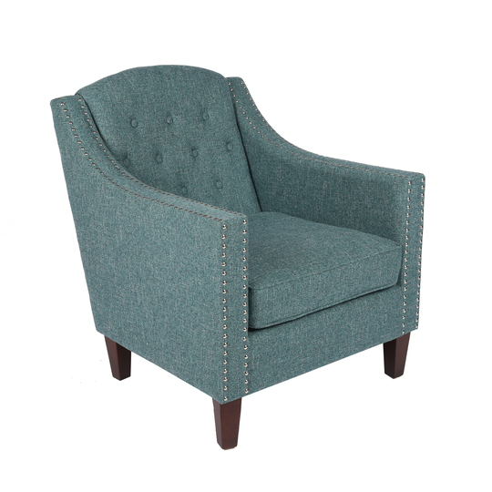 Carson Carrington Juresta Tufted Fabric and Rubberwood Club Chair