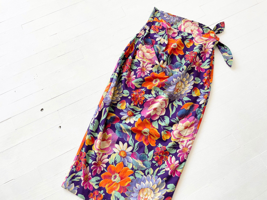 1980S Ungaro Floral Pencil Skirt