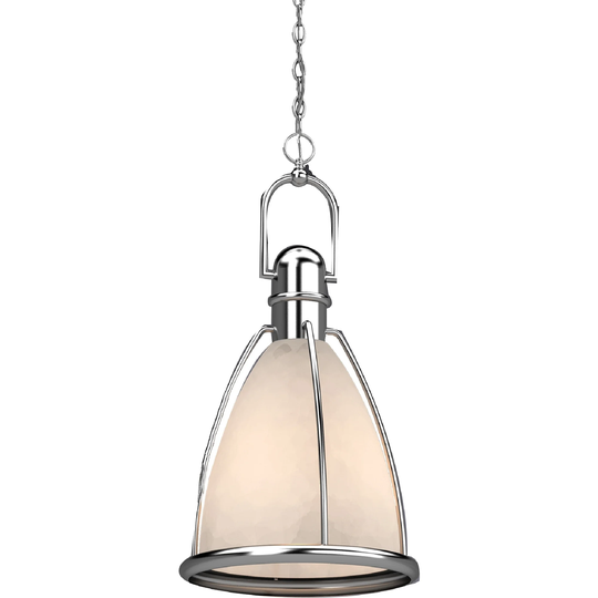 Volume Lighting 1-Light Indoor Brushed Nickel Lantern Hanging Pendant