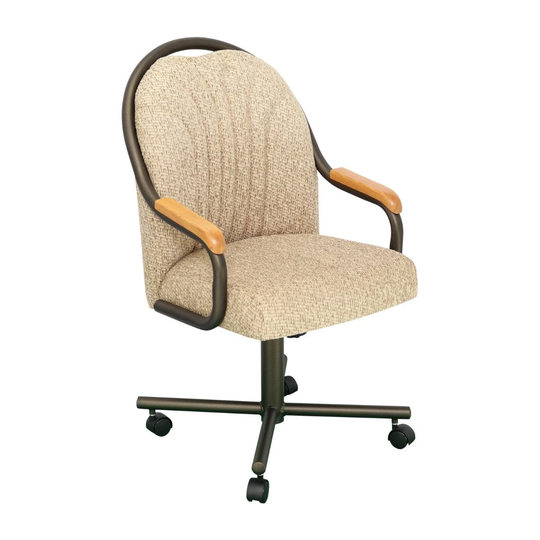Caster Chair Company Benton Swivel Tilt Arm in Wheat Tweed Fabric | 1 Chair