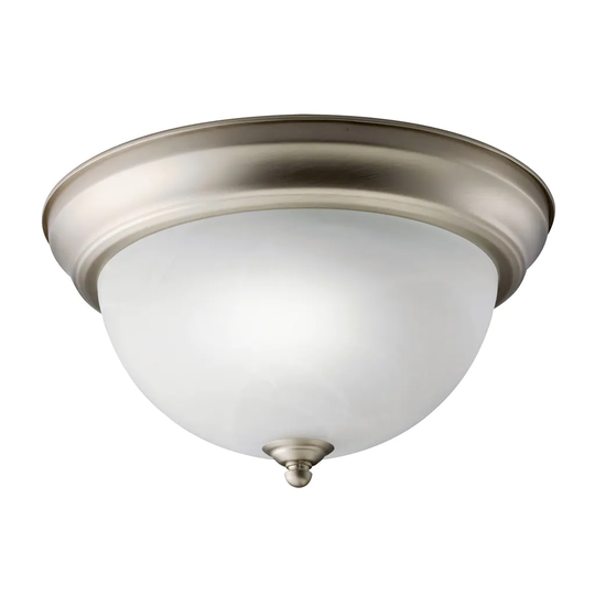 Kichler Lighting Transitional 1-light Brushed Nickel Fluorescent Flush Mount