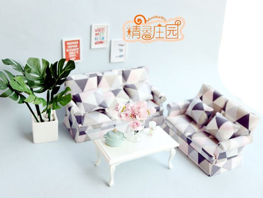 112 Dollhouse Miniature Sofa Set E58/E59