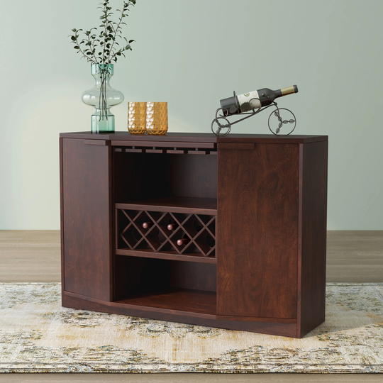 DH BASIC Rustic 51" Sideboard Buffet with Wine Storage by Denhour