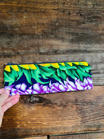Hawaiian Lei Pencil Pouch/ Chopsticks Straw Pouch