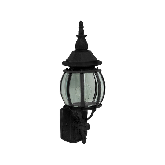 Maxim Black Crown Hill Black Aluminum Clear Shade 1-light Outdoor Wall Mount Light