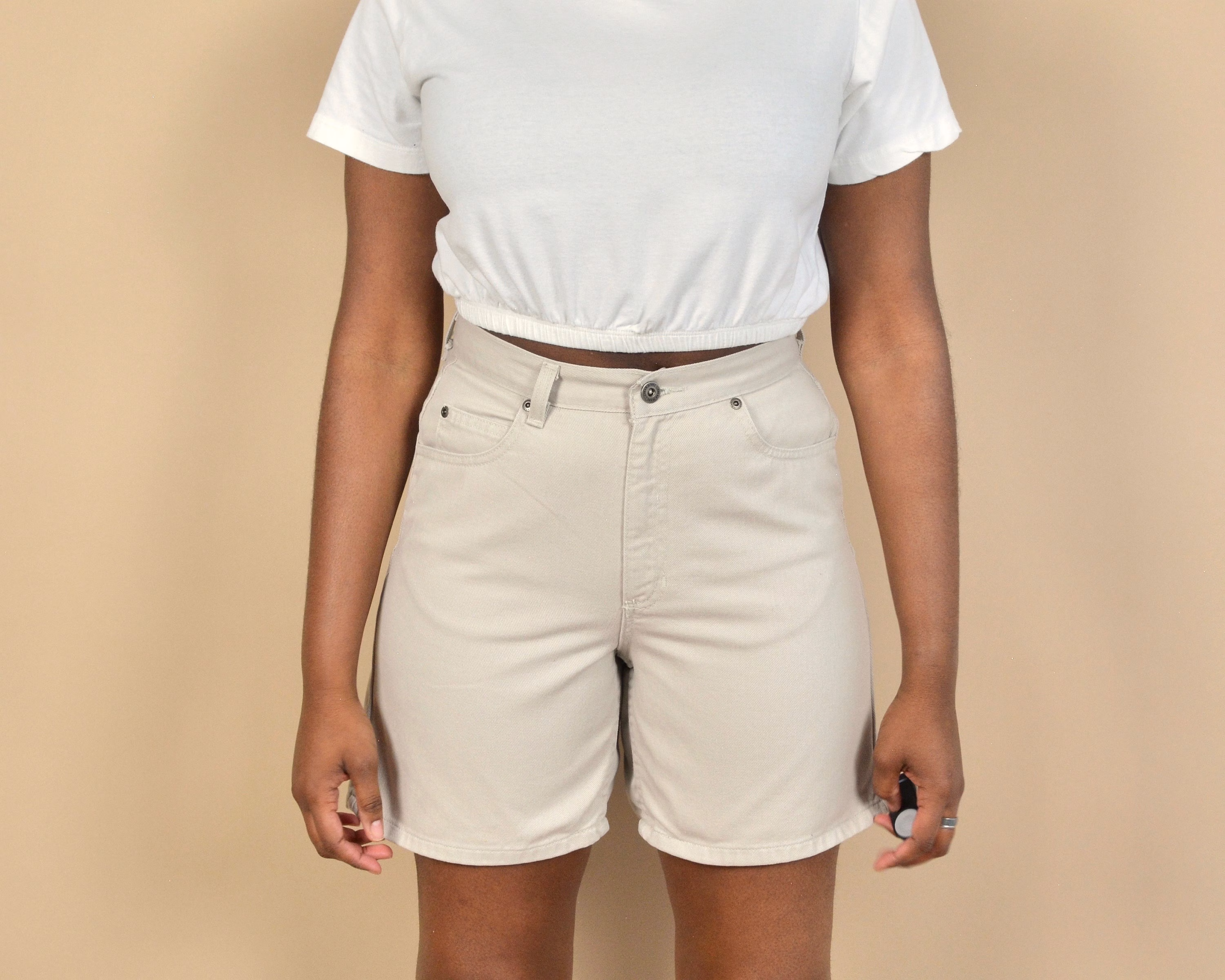 Liz Claiborne Size 27 Beige Vintage Denim Shorts