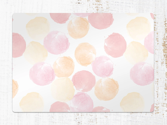 Dots Watercolor Chair Mat, Pink Splat Orange Vinyl Floor Stain Protective Pad, Area Rug, Housewarming Gift